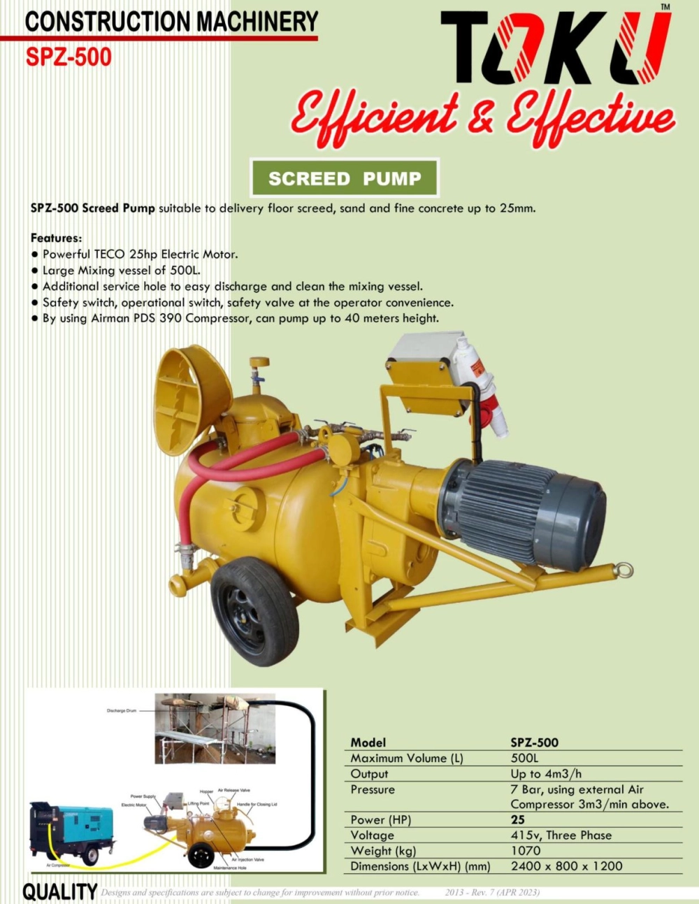 Screed Pump