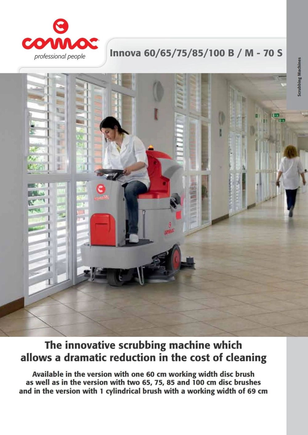 Floor cleaner machine Innova 60/65/75/85/100 B/M & 70S series by COMAC
