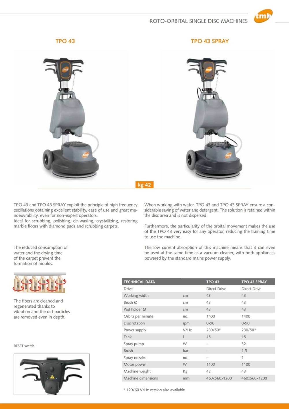 Floor cleaner machine Roto-Orbital Single Disc Machines by COMAC