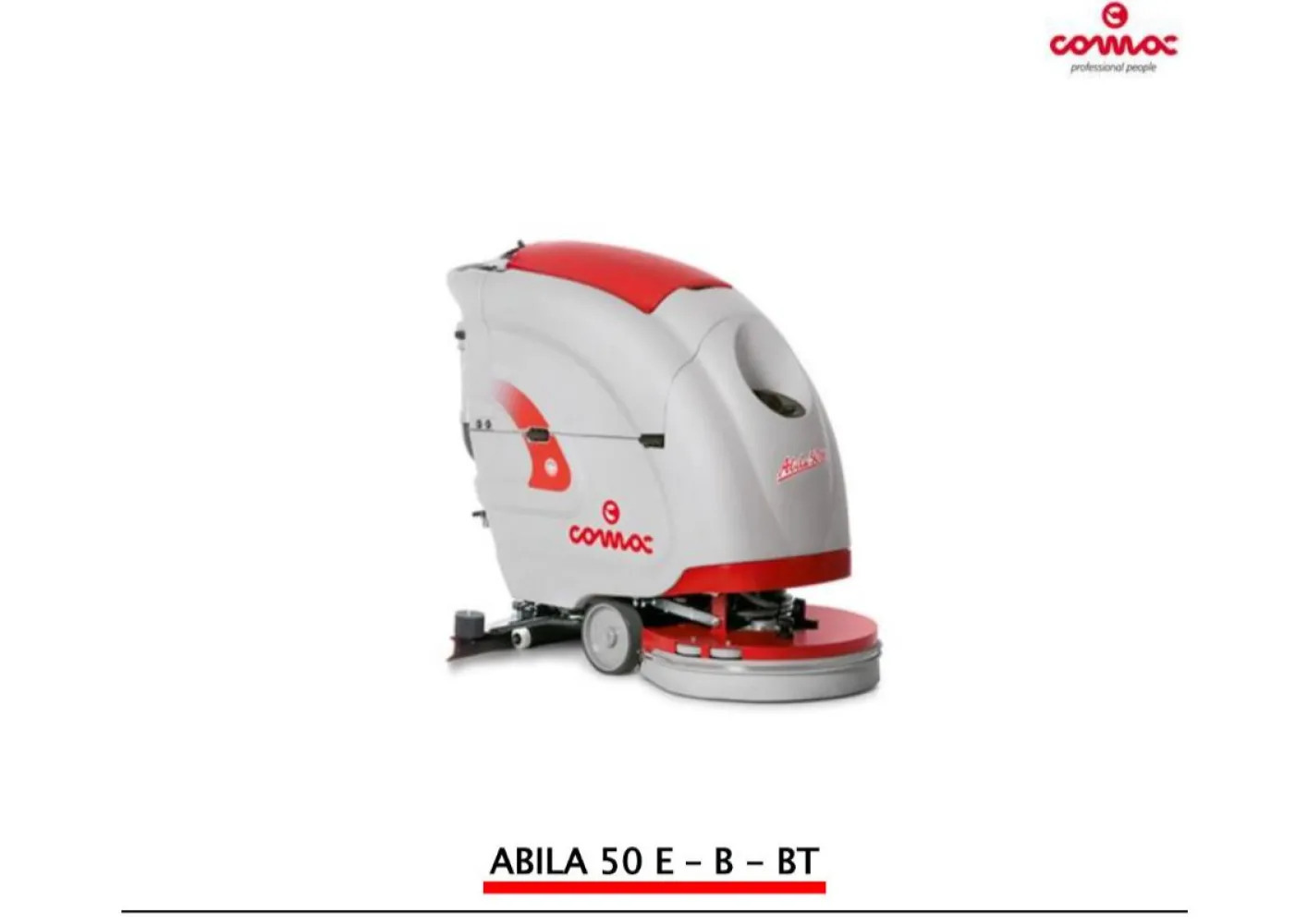 Floor cleaner machine Abila 50E, Abila 50B, and Abila 50BT by COMAC
