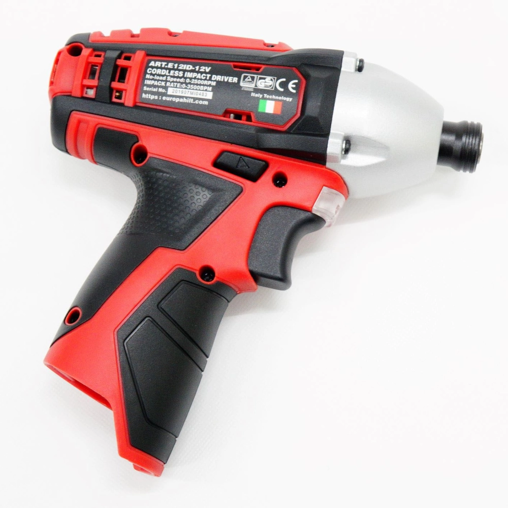 Europa Hilt Cordless Impact Drill 12V; 3500BPM; Max. Torque: 100NM; Shaft: 1/4″ hex