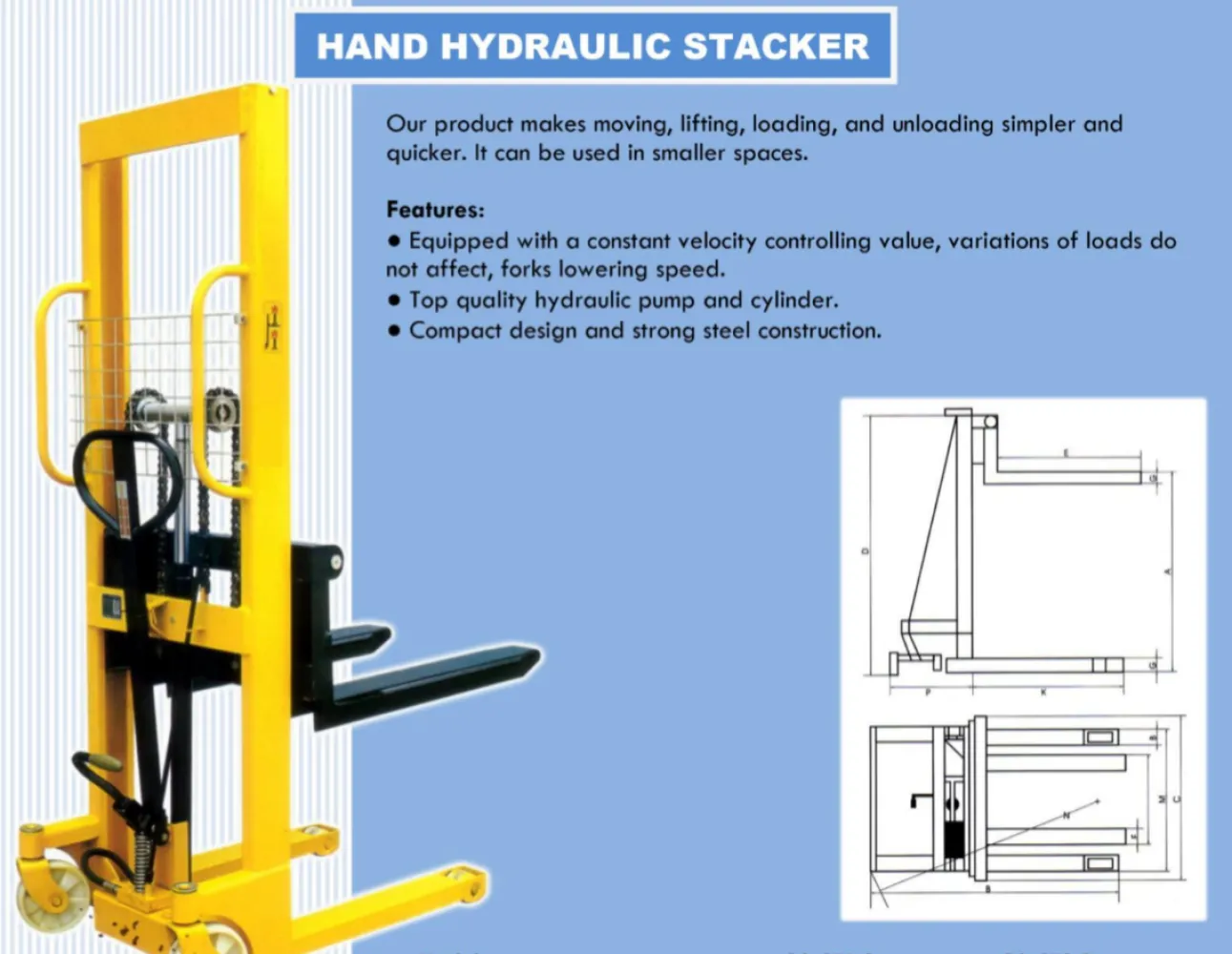 Hand Hydraulic Stacker